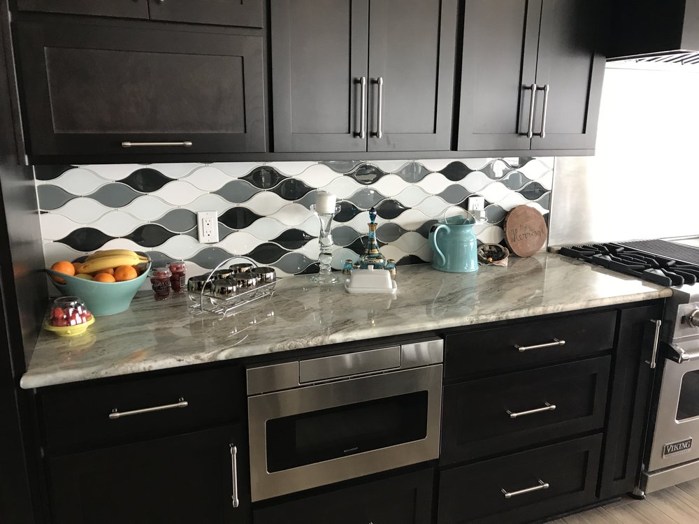 Artisan crafting custom cabinet doors